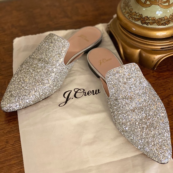 J. Crew Shoes - J Crew glitter slides